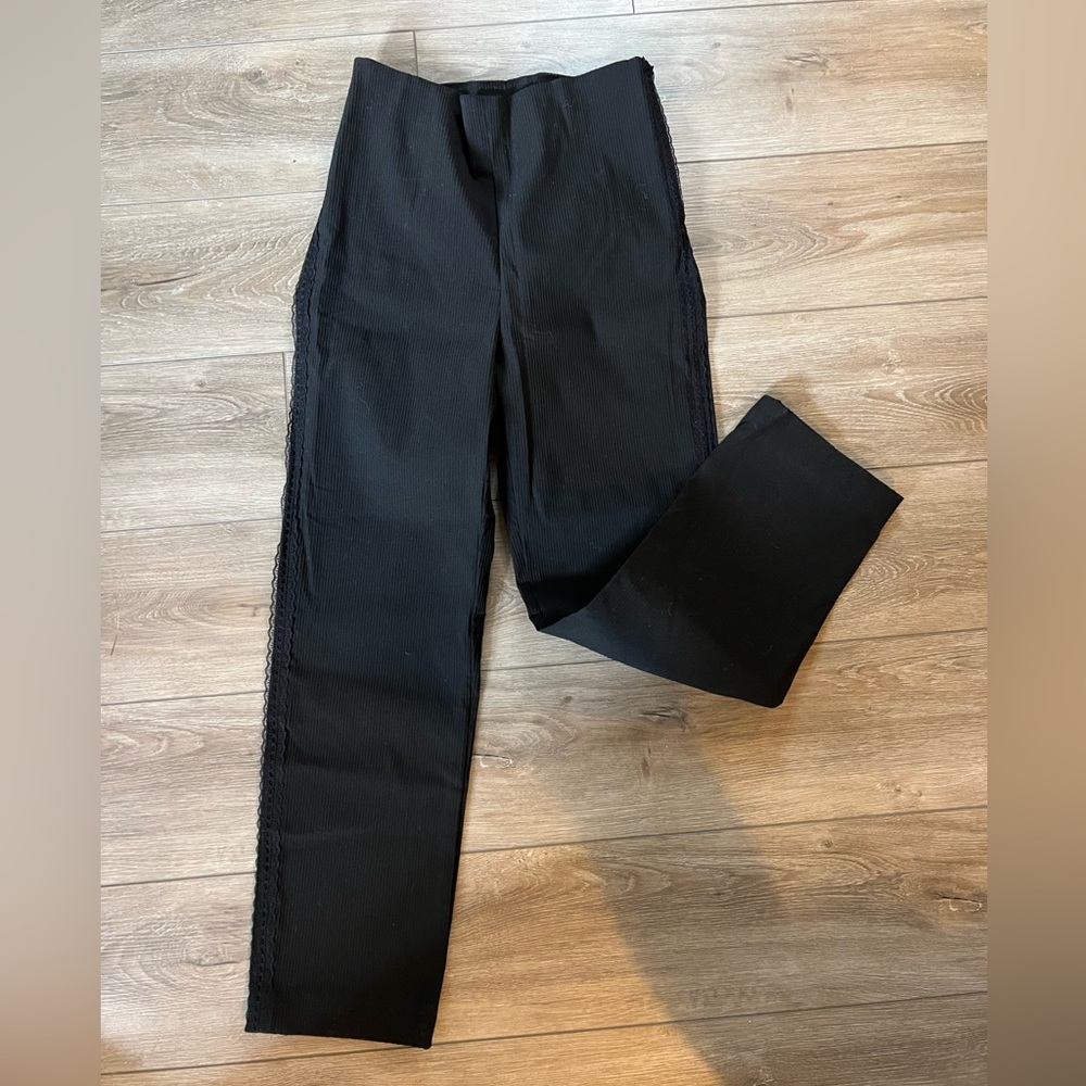 Essa Walla Tuxedo Pants with Lace Detail, size 6. NWOT.